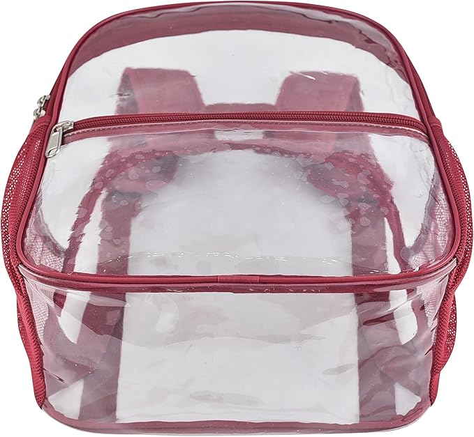 USPECLARE Clear Backpack for Stadium Approved 12×6×12, Water proof Clear Bag for Stadium Events and Concert Work Sport Event