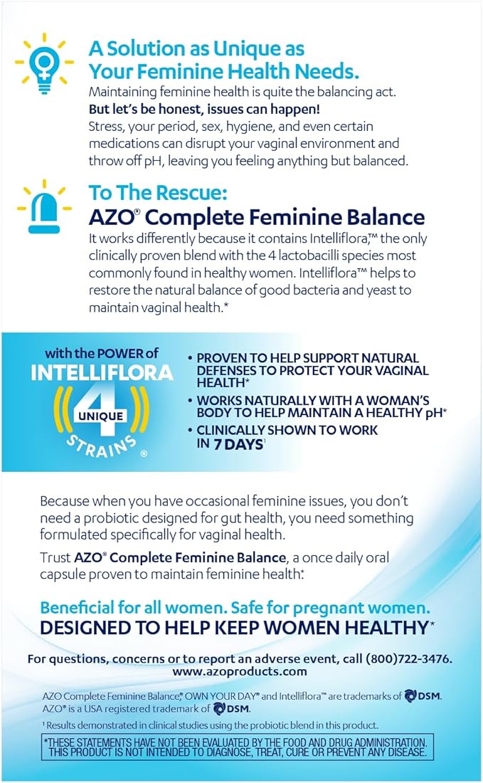 AZO Cranberry Pro Urinary Tract Health Supplement 600mg PACRAN, 1 Serving = More Than 1 Glass of Cranberry Juice 100 CT + Complete Feminine Balance Daily Probiotics for Women 30 Count