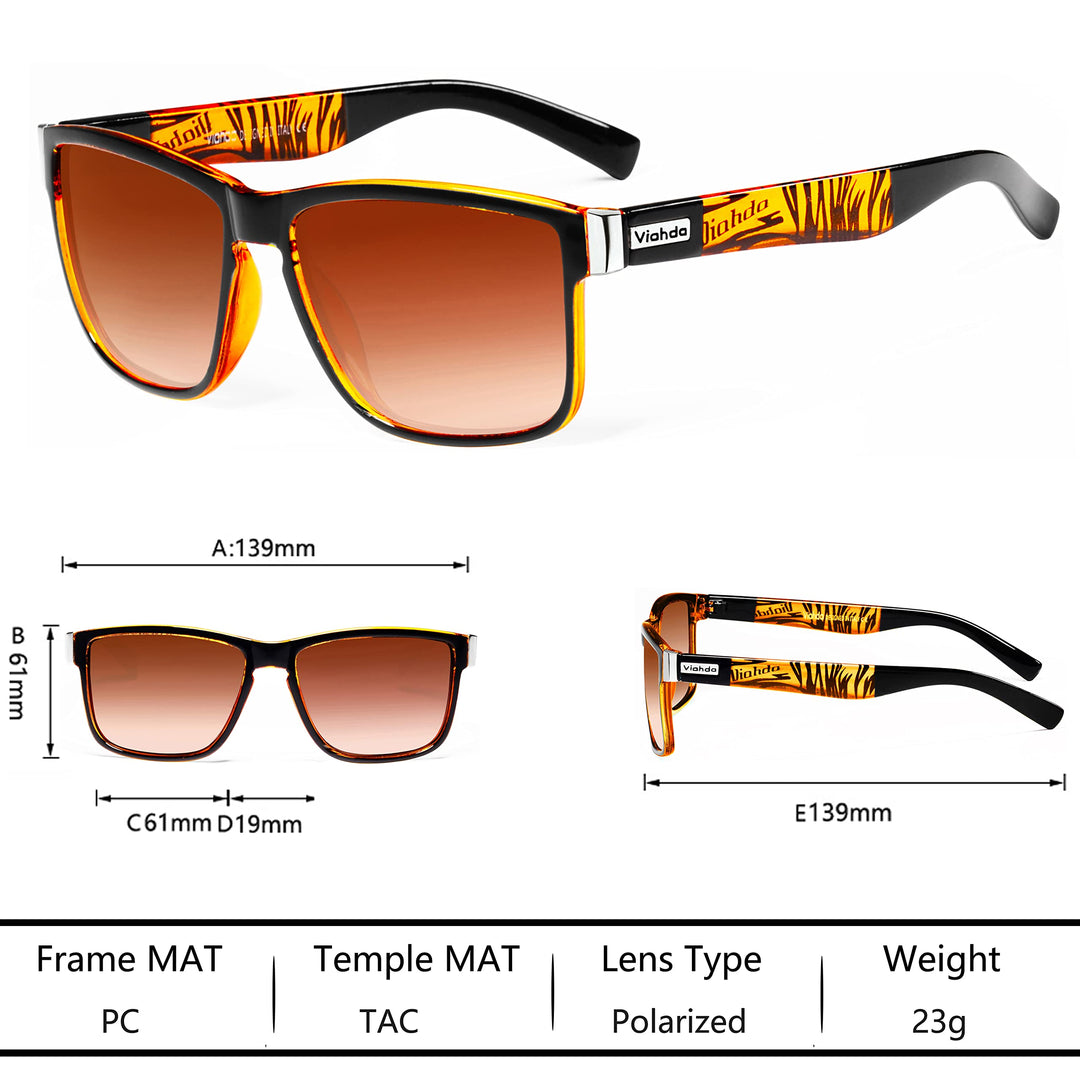 VIAHDA Polarized Sports Sunglasses for Man Cycling Running Fishing Golf Sun glasses Women HD6009