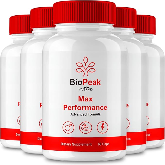 BioPeak Capsules, Bio Peak Advance Formula, BioPeak All Natural Supplement - Biopeak Pills for Maximum Strength, Bio Peak Support Pills Reviews (5 Pack)