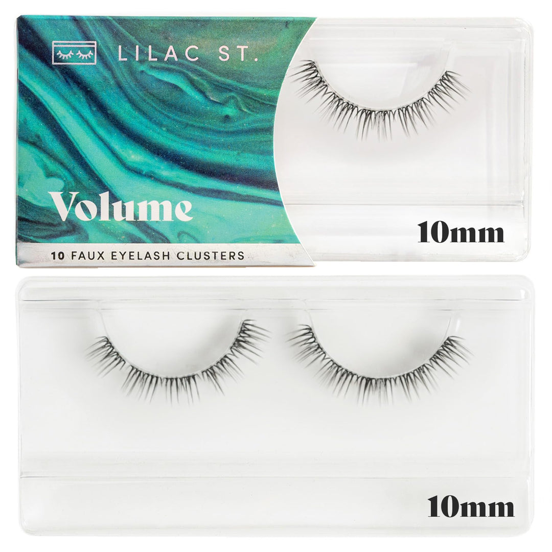 Lilac St - Volume Dramatic Faux Eyelash Clusters (10mm) - Dense & Distinctive Look - DIY Lash Extension Wisps - Lightweight & Lifelike - Lasts 10 Days - Korean Silk - Cruelty Free, Vegan - 10 Lashes
