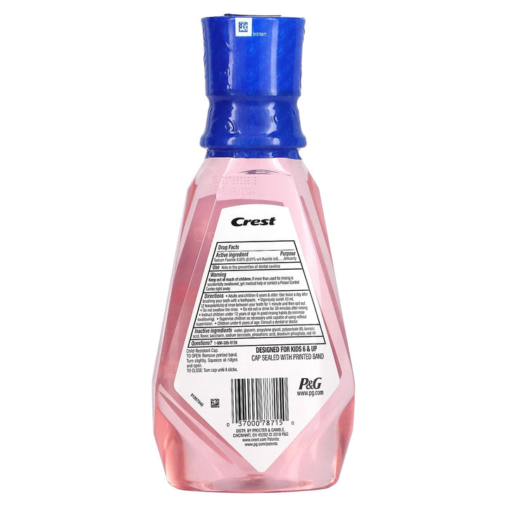 Kid's Crest Anticavity Fluoride Rinse - Bubblegum Rush, 500 ml Mouthwash