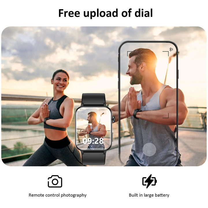 Fitness Tracker 2024 (Answer/Make Calls),Smart watch for Men Women,1.85'' Smartwatch with 24/7 Heart Rate and SpO2,SleepTracker,100+Sport,Pedometer,IP68 Waterproof Activity Trackers for Android iPhone