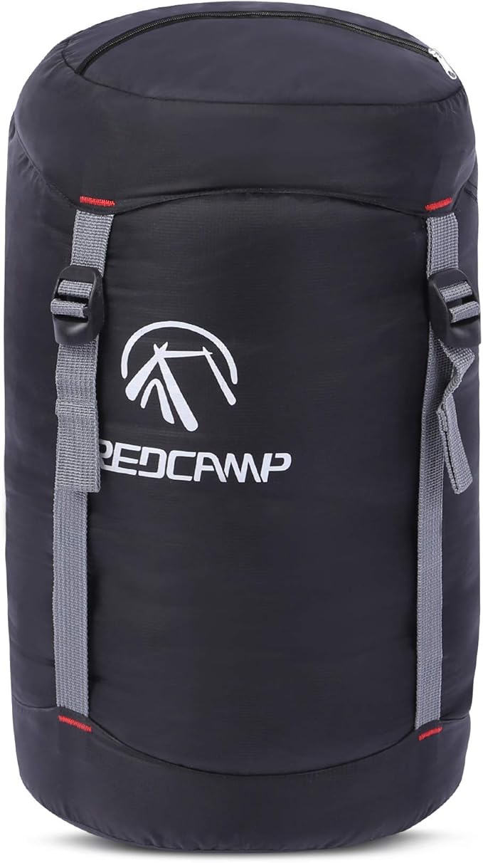 REDCAMP Nylon Compression Stuff Sack, 10L/17L/27L/40L Lightweight Sleeping Bag Compression Sack Great for Backpacking, Hiking and Camping,Blue/Yellow/Army Green/Black