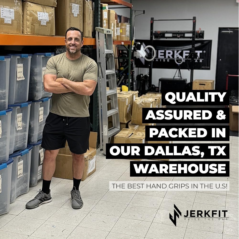 JerkFit Death Grips, Lifting Straps for Deadlifts, Pull Ups, and Heavy Shrugs, with Padded Support, Palm Protection & Increased Grip for Heavy Pull Lifts (Medium)