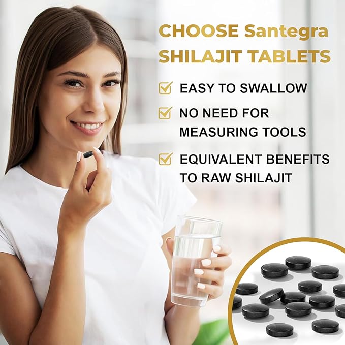 30,000 MG Shilajit Tablets, 100% Shilajit Pure Tablets 60 Counts - Shilajit Himalayan Organic Rich in Fulvic Acid & 85+ Trace Minerals, Shilajit Resin Supplement for Energy & Immune System