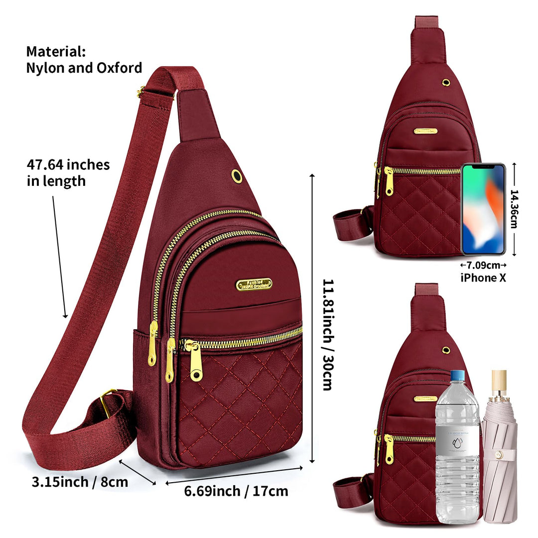 Aisijimo Small Sling Bag For Women Men Casual Crossbody Sling Backpack