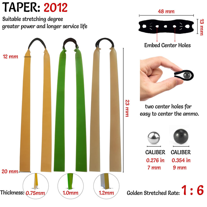 AGKCIHVEN Slingshots, Solid Slingshot Set for Hunting, Professional Slingshots with 1 Ammo Pouch, 100 Ammo Balls, 9 pcs Flat Bands & 4 Target, Adults Slingshot for Outdoor Catapult Game