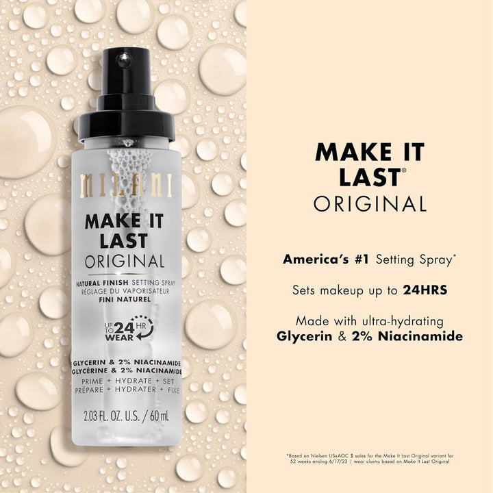 Milani Make It Dewy Setting Spray | 3-in-1 Hydrating & Illuminating Formula