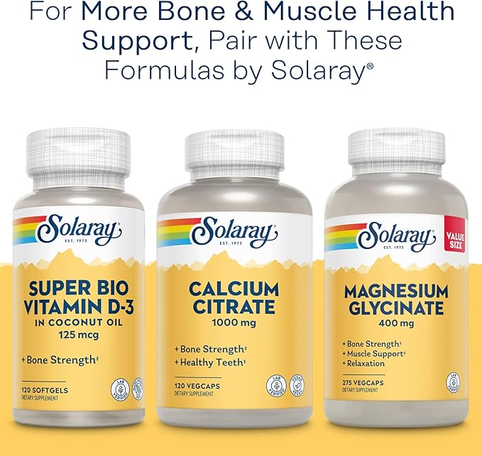 Solaray Magnesium Amino Acid Chelate, Healthy Bone Strength, Muscle, Nerve & Cardiovascular Support, 100 VegCaps