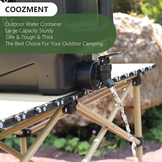 3.2 Gallon/5 Gallon Water Containers with Spigot, BPA Free Water Jug, Military Green Water Tank, Multifunction Water Storage Containers for Camping Outdoor Hiking,Emergency Stroage