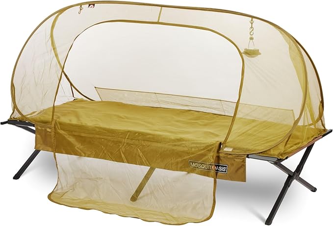 Awesome MosquitOasis Super-Deluxe Pop-Up Mosquito Net Tent for Summer Camps and Camping