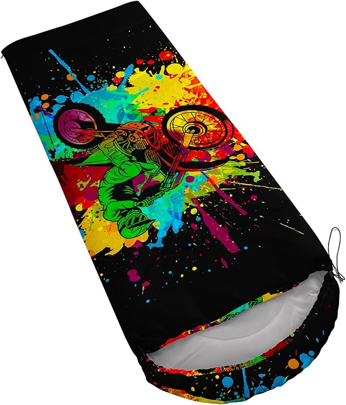 Axolotl Unicorn Sleeping Bag for Kids Boys Girls–Lightweight Warm Cold Weather Sleeping Bags,Waterproof Portable Sleeping Bag with Compression Sack for Camping Backpacking Outdoor Indoor