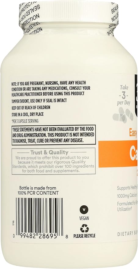 365 by Whole Foods Market, Cal-Mag 2:1 Ratio, Easy-to-Swallow Vegan Capsules, 250 Count