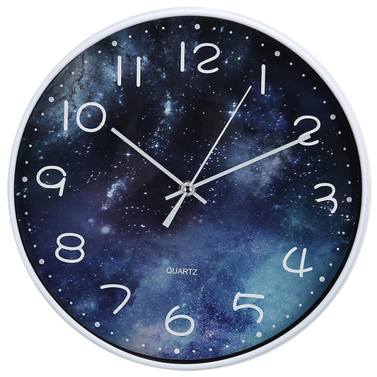 ACCSHINE Wall Clock Without Ticking Noises Silent Modern Large Battery Operated Wall Clock Easy to Read for Room Home Kitchen Bedroom Office School (Stars Blue)