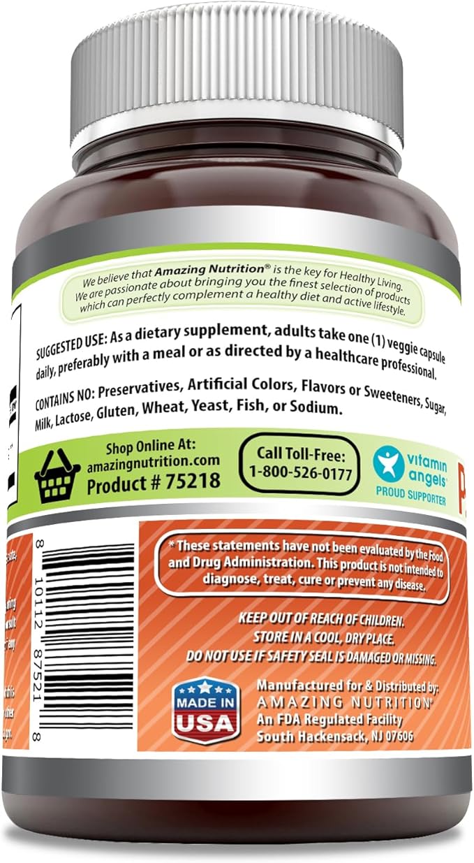 Amazing Formulas Psyllium Husk 750mg Veggie Capsules Supplement | Non-GMO | Gluten Free | Made in USA | Suitable for Vegetarians (360 Count)