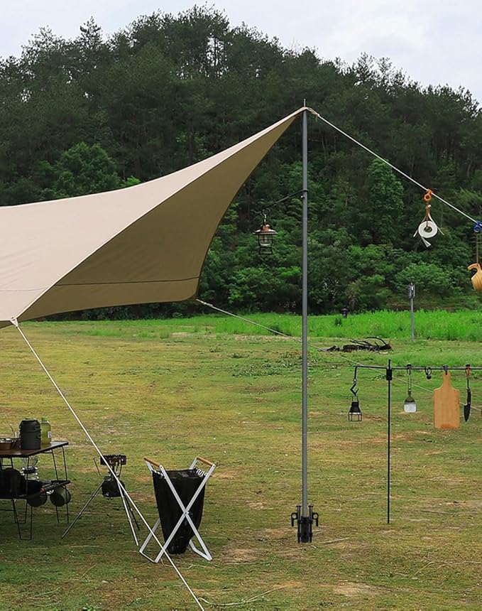 4 Pack 8 Inch Tent Stakes Heavy Duty Camping Stake Forged Steel Tent Pegs Steel Tent Spikes for Camping, Yard Decoration, Snowfield, Picnic Unbreakable and Inflexible (4 PCS 8 Inches Black)