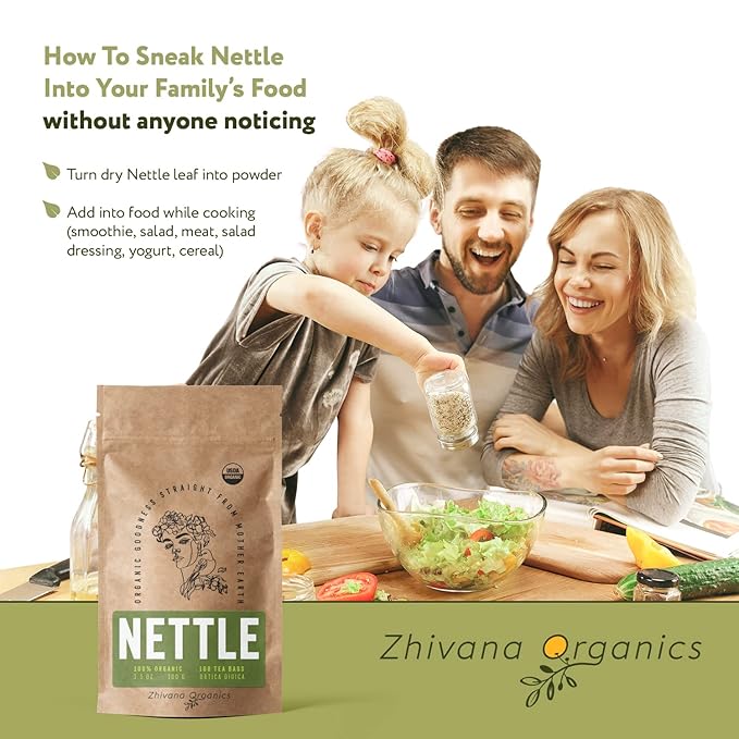 Stinging Nettle Tea Organic (100 Tea Bags) - Stinging Nettle Leaf, Ortiga Verde Organica, Urtica Tea