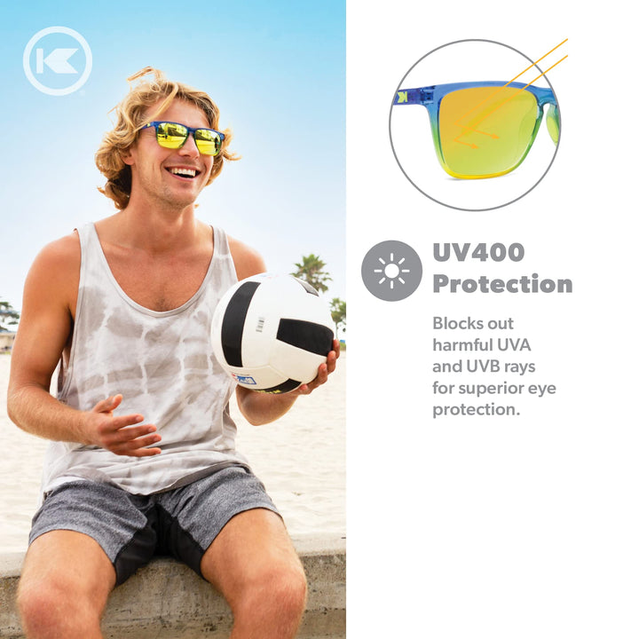 Knockaround Fast Lanes Sport - Polarized Running Sunglasses for Women & Men - Impact Resistant Lenses & Full UV400 Protection, Cool Runnings