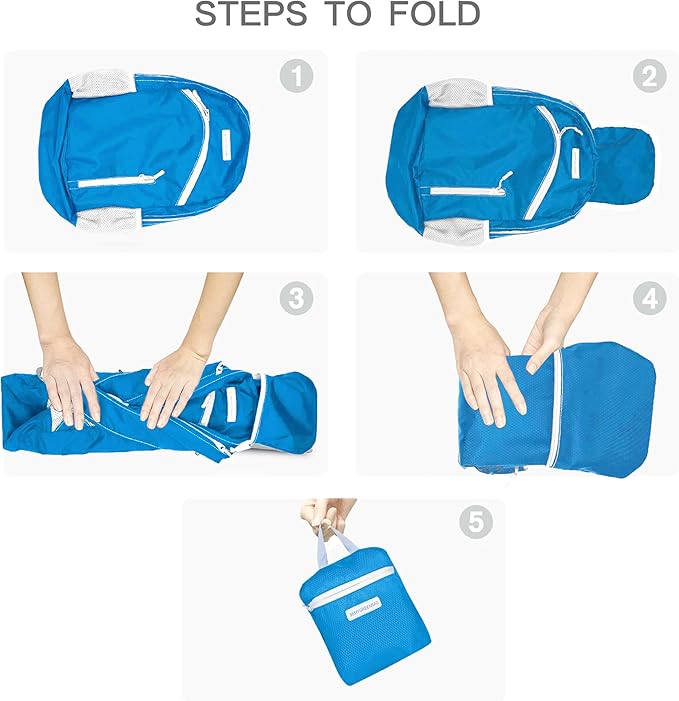 35L Foldable Waterproof Backpack For Outdoor Sports Travel Inside Wet Clothes Compartment Packable For Multiple