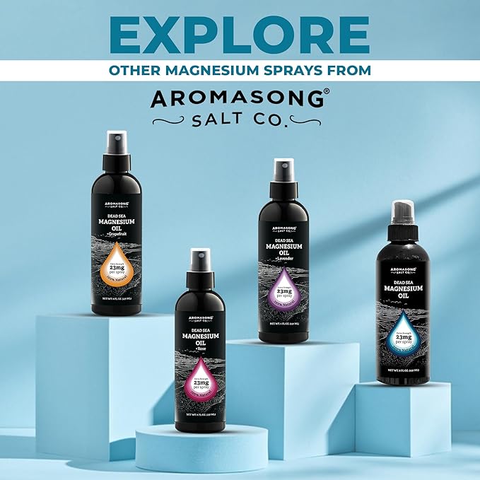 Aromasong Extra Strength Ultra-Pure Magnesium Spray + OptiMSM (23mg Magnesium in Each Spray) 8 Oz, Known to be Used for Leg Discomfort and Promotes Calm Sleep…