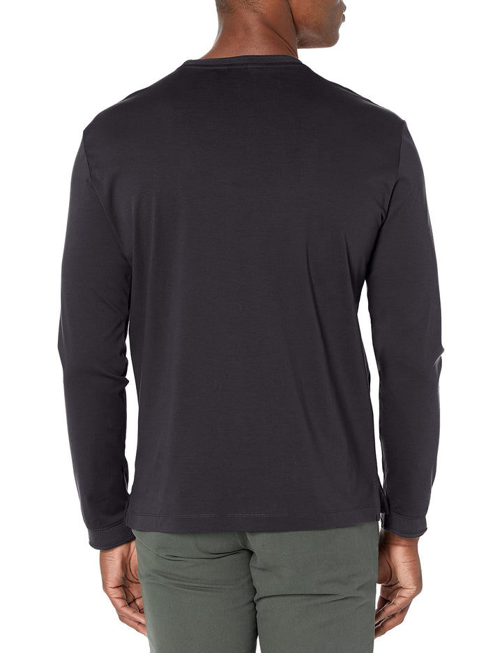 Club Monaco Men's LS Refined Crew, Black, XL