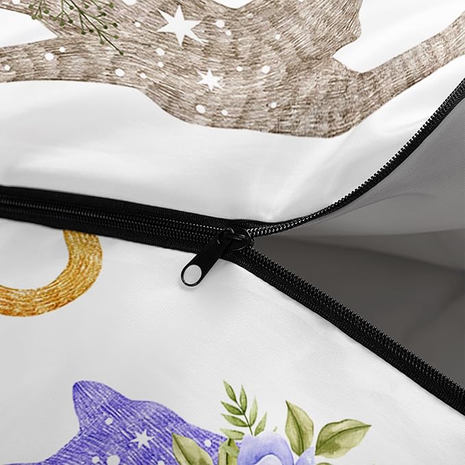 AILONEN Kids Floral Cat Camping Sleeping Bags,Lightweight & Waterproof,3 Season Warm & Cool Weather,Kawaii Kitten Sleeping Bags for Girls Adults,Travelling,Outdoors