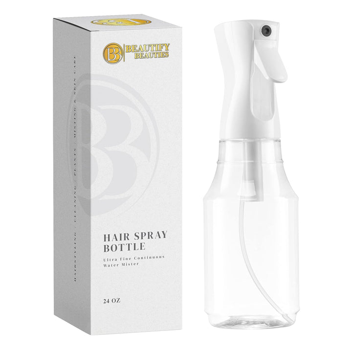 Continuous Mister Spray Bottle | 18.6oz Clear Hair & Plant Care