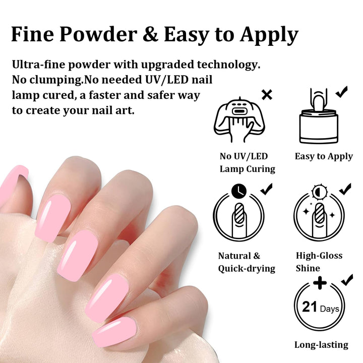 EODCI 1 Oz/28g Pink Dip Powder, Neutral Nail Dipping Powder for Long-lasting 28 Days+ Dip Nail Art French Manicure Nail Starter & Professional Home DIY Salon Use, No Needed Nail Lamp Curing
