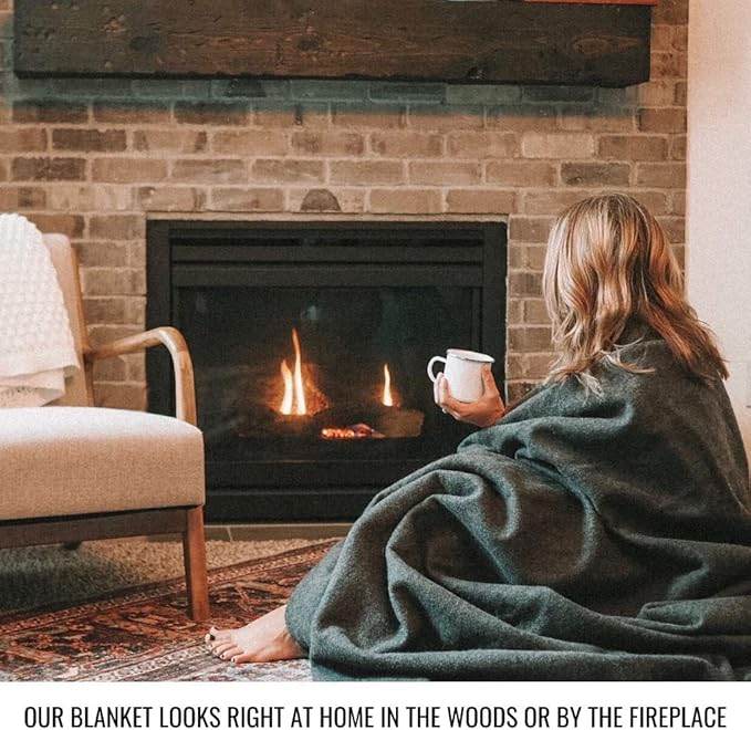 Arcturus Military Wool Blanket - Warm, Thick, Washable - Great for Outdoors, Camping, Stadium Blanket, Picnics, Travel - Car & Bushcraft Survival Kits, Large 64in x 88in 4.5 lb