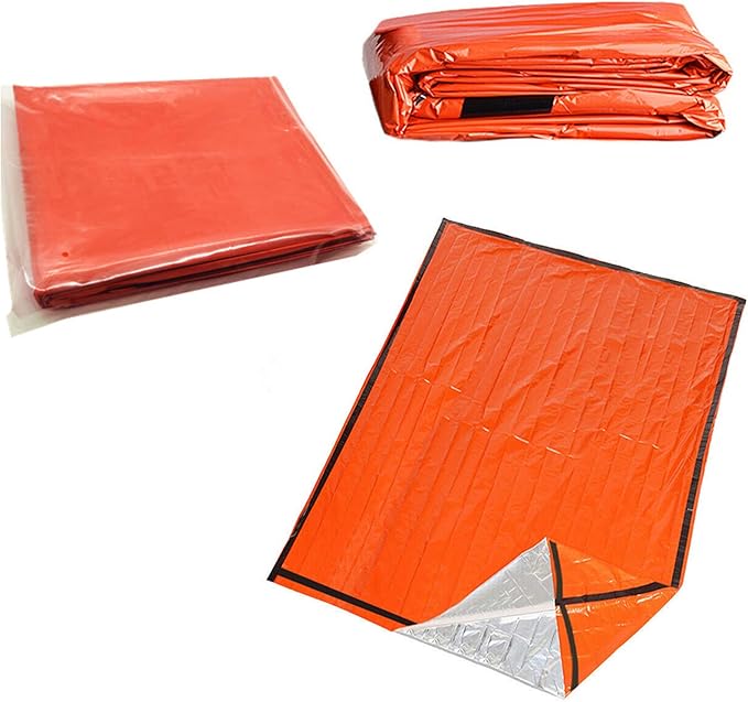 2-Person Emergency Sleeping Bag, Ultra Lightweight Waterproof Thermal Bivy Sack Cover, XL Emergency Shelter Survival Kit for Hiking Outdoor Camping …