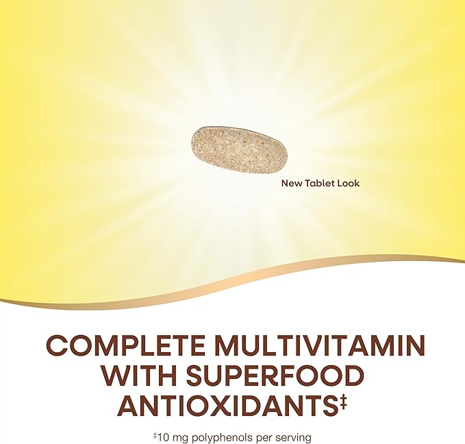Nature's Way Alive! Men's Complete Multivitamin, Supports Energy Metabolism & Muscle Function*, B-Vitamins, Superfood Antioxidants**, Gluten-Free, 50 Tablets (Packaging May Vary)