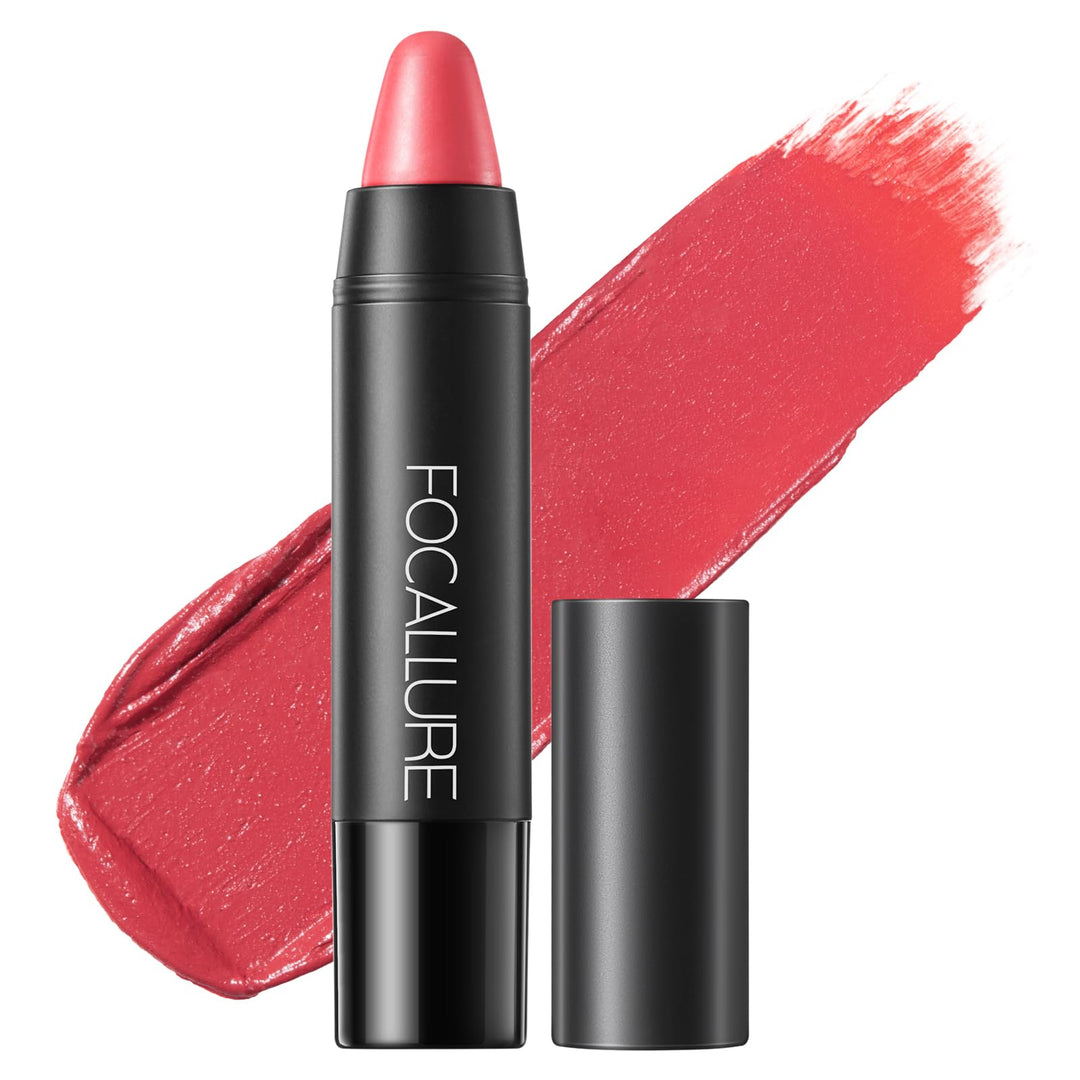 FOCALLURE Ultra Chic Matte Lipstick,Rich Vitamin E Lip Crayon,Lightweight Matte Color without Drying or Fading,Long Lasting Waterproof Lips Makeup,05