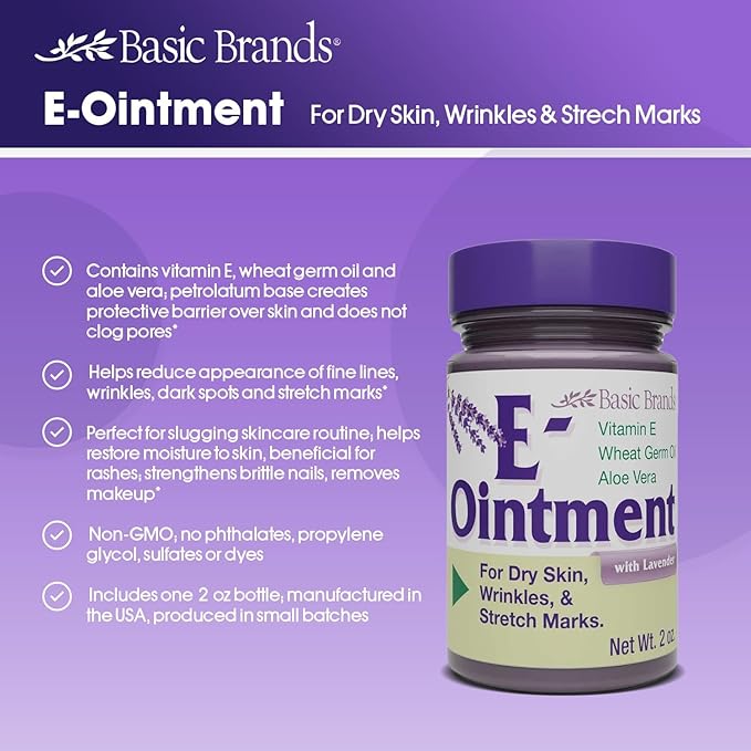 Basic Brands Vitamin E Ointment Lavender 2 oz
