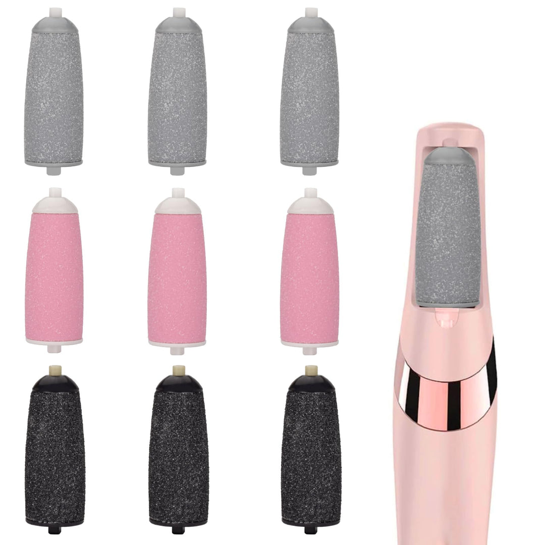 9 Pack Replacement Rollers Extra Coarse Rollers For Feet Roller Refill Heads Compatible With Finishing Touch Flawless Pedi Elect