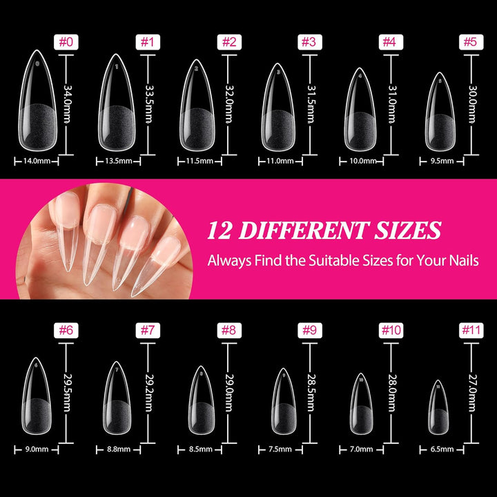 504Pcs Matte Soft Gel Toe Nail Tips | Full Cover for DIY Nail Extensions