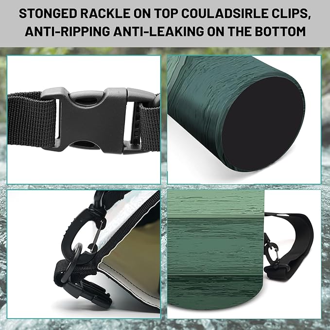 Waterproof Dry Bag,Roll Top Green Ombre Rustic Barn Wood Small Waterproof Backpack 5L/10L/20L Floating and Lightweight Bags for Kayaking, Boating, Fishing, Swimming and Camping