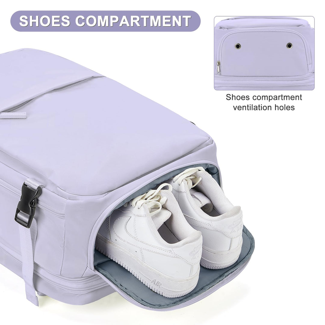 Extra Large Backpack For Traveling On Airplane Travel Backpack For Women Men Airline Approved Carry On Bags For Airplanes Gym Bag With Shoe Compartment Waterproof Laptop Backpack Hiking Backpack