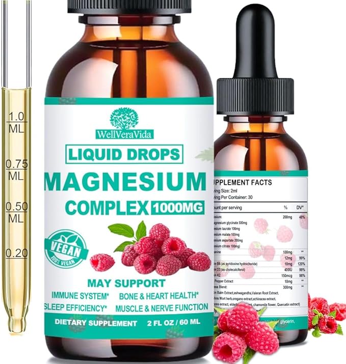 Cortisol Detox for Women & Men w. Super Calm 16-in-1 Magnesium, Theanine, Ashwagandha, St Johns Wort, Lemon Balm, Cortisol Wellness Liquid Drops for Balanced Cortisol, Harmone Balanced & Relaxation