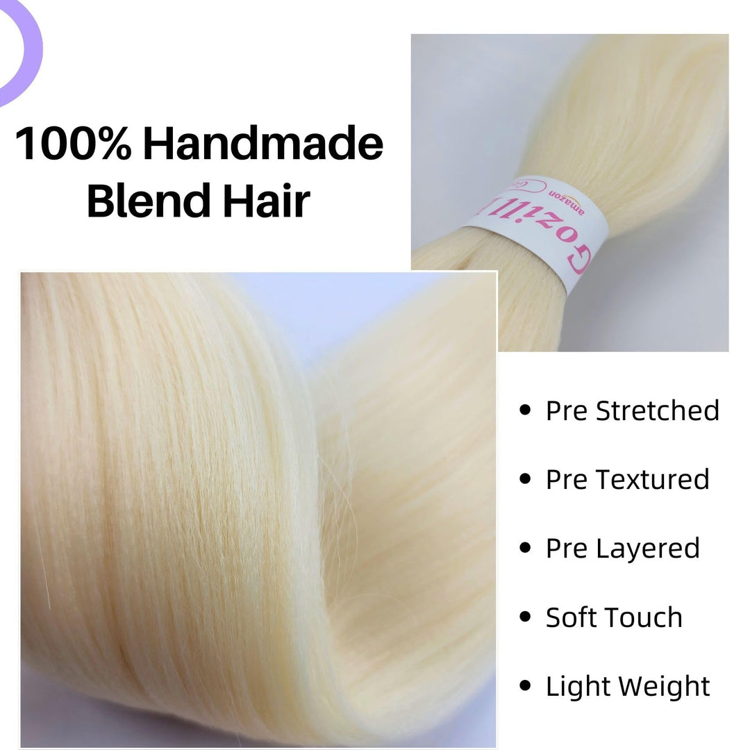 Blonde Braiding Hair Pre Stretched Knotless Braids Hair Extension 28 Inch Fake Blonde Hair for Braiding
