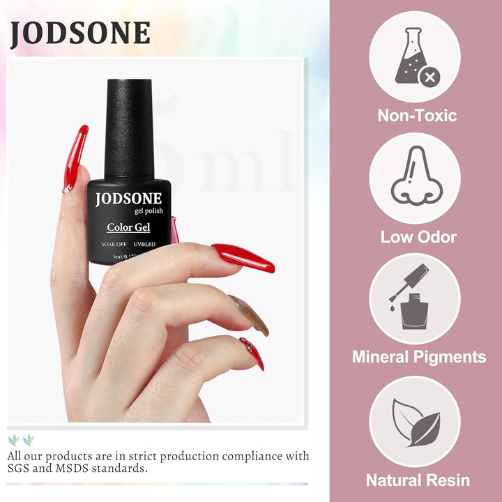32+4 Pcs Gel Nail Polish Kit | Glitter Soak Off Gel for DIY Manicure