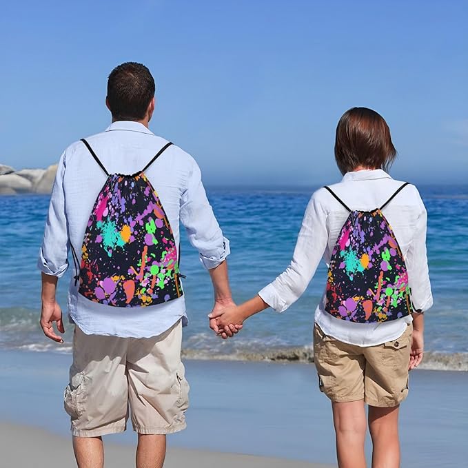 Graffiti Drawstring Bags Colorful Birthday Festival Party Favor Gift Decorations Baby Shower Candy Goodie Rewards Prize Bag String Backpack for Women Men