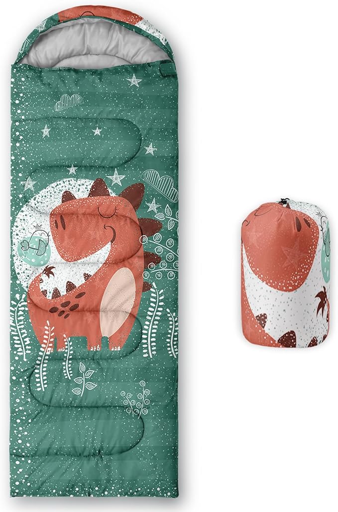 AILONEN Boys Sports Camping Sleeping Bags,Lightweight & Waterproof,3 Season Warm & Cool Weather,Black Player Basketball Sleeping Bags for Kids Adults,Travelling,Outdoors