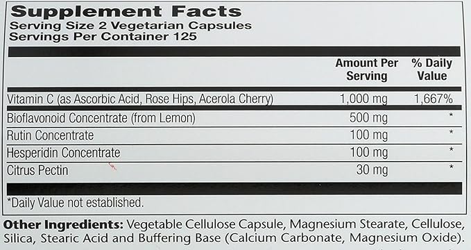 Solaray, Tstr Super Bio C - Buffered, 250 Count