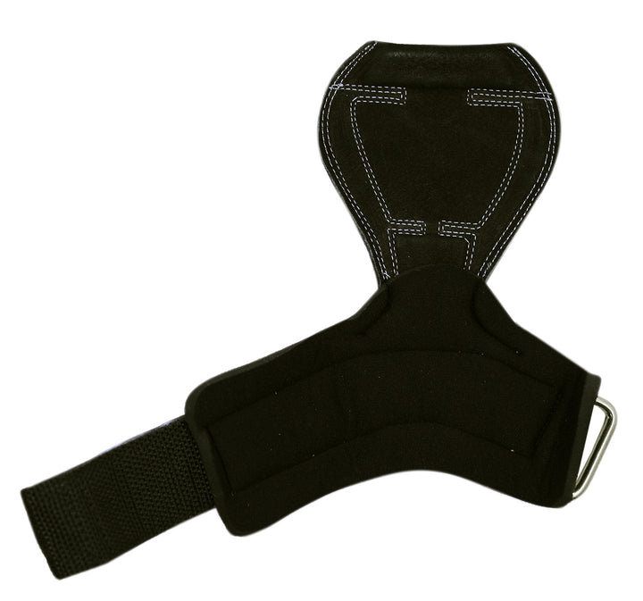 2018 Cobra Grips Flex Model Weight Lifting Gloves Heavy Duty Straps Alternative Power Lifting Hooks Best for Deadlifts with Padded Wrist Wrap Support Bodybuilding (Medium, Black Leather)