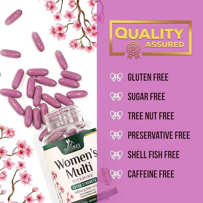 Multivitamin for Women with Iron, Calcium, Zinc, Vitamin A, C, D, E, & B Vitamins for Bone, Skin & Immune Health Support, Nature's Daily Womens Multivitamins for Women's Energy & Health, 60 Softgels