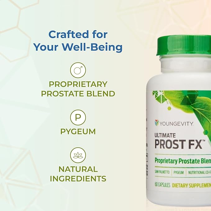 Youngevity Ultimate Prost Fx™ - Saw Palmetto + 9 Herb Blend for Men's Prostate Health - DHT Support - Urinary and Prostate Supplement - 60 Capsules (Pack of 2)