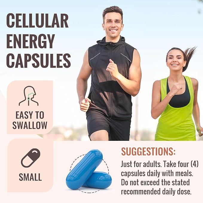 2326 MG Mitochondrial Supplements with ATP, Vitamins, CoQ10 & PQQ, More Effective Than Creatine HMB & Nitric Oxide, Energy, Endurance, Strength, Recovery & Muscle, Organic, 120 Capsules