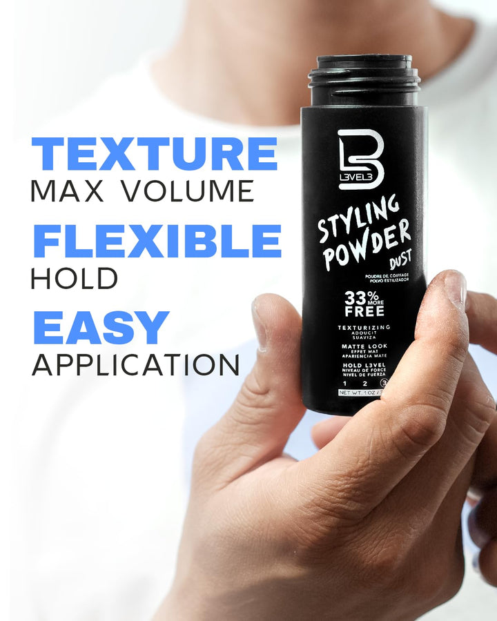 Level 3 Men's Styling Powder – Natural Look | Easy Application, No Grease