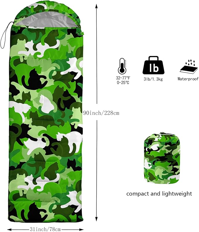 AILONEN Boys Sports Camping Sleeping Bags,Lightweight & Waterproof,3 Season Warm & Cool Weather,Black Player Basketball Sleeping Bags for Kids Adults,Travelling,Outdoors